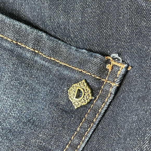 Democracy Ab-technology Dark Wash Distressed Jeans Raw Hem Size‎ 20 - Picture 7 of 7